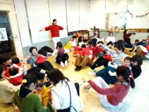 ココチヨガのクリスマスイベントの様子